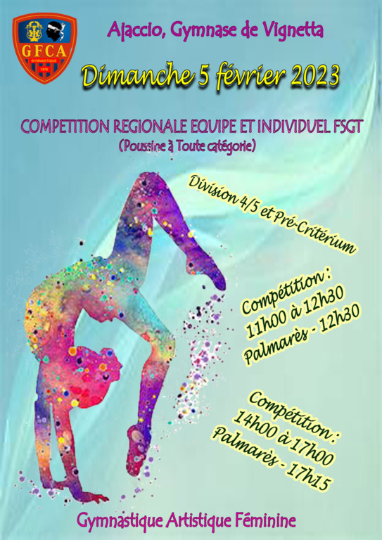 COMPETITION REGIONALE EQUIPE - INDIVIDUELLE FSGT