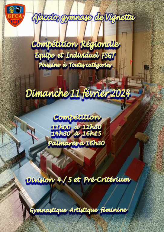 COMPETITION REGIONALE EQUIPE - INDIVIDUELLE FSGT