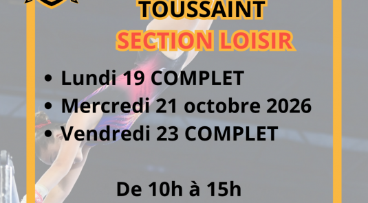 STAGE VACANCES TOUSSAINT SECTION LOISIR